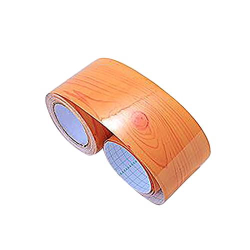 YZWHKJ Wandbordüre Selbstklebend Selbstklebende Baseboard-Taille Linie Simulation Holzkorn Schlafzimmer Dekoration Wandaufkleber(A) von YZWHKJ