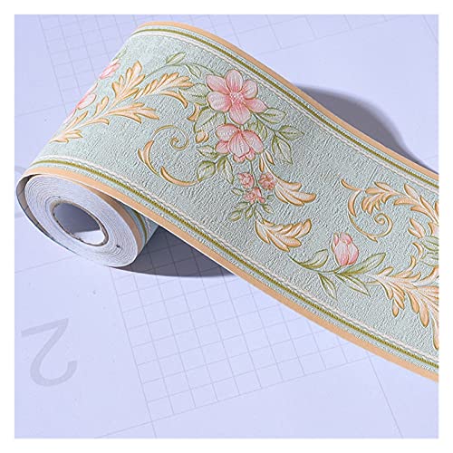 YZWHKJ Wandbordüre Selbstklebend Selbstklebende Baseboard Wandaufkleber Borders Wohnzimmer Küche Badezimmer Schlafzimmer Ecke Fensterbrett WASTLINE Tapete 10cm * 5m(12) von YZWHKJ