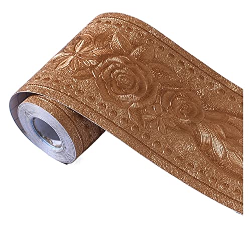 YZWHKJ Wandbordüre Selbstklebend Selbstklebende Baseboard Wandaufkleber Borders Wohnzimmer Küche Badezimmer Schlafzimmer Ecke Fensterbrett WASTLINE Tapete 10cm * 5m(8) von YZWHKJ