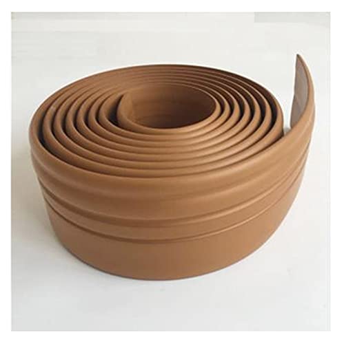 YZWHKJ Wandbordüre Selbstklebend Selbstklebende Baseboard Weiche Top Ecke Linie Taille Schlafzimmer Wohnzimmer Stereo Dicke(Light brown,Width is 12 cm) von YZWHKJ