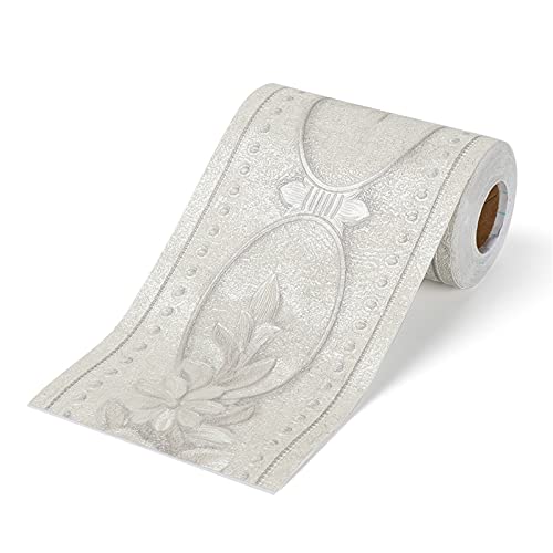 YZWHKJ Wandbordüre Selbstklebend Selbstkleber PVC Taillen-Linie Tapete Retro Präge Wohnzimmer Skirting Linie Abziehbilder Fußleiste Wand Border Corner Aufkleber(16 10.6cmX5m) von YZWHKJ