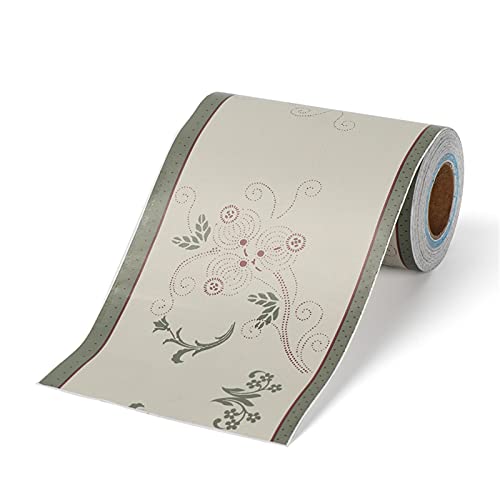 YZWHKJ Wandbordüre Selbstklebend Selbstkleber PVC Taillen-Linie Tapete Retro Präge Wohnzimmer Skirting Linie Abziehbilder Fußleiste Wand Border Corner Aufkleber(4 10cmX10m) von YZWHKJ