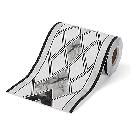 YZWHKJ Wandbordüre Selbstklebend Selbstkleber PVC Taillen-Linie Tapete Retro Präge Wohnzimmer Skirting Linie Abziehbilder Fußleiste Wand Border Corner Aufkleber(9 10.6cmX5m) von YZWHKJ