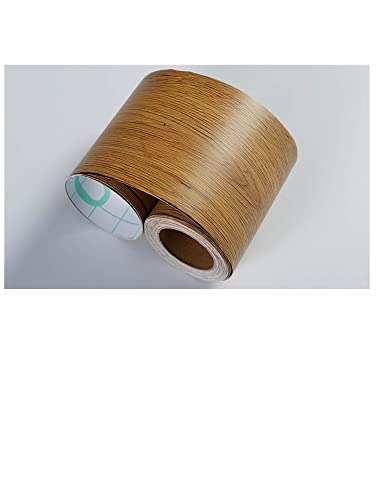 YZWHKJ Wandbordüre Selbstklebend Self Adhesive Heizleiste Wood Style Skirting Linie Haushaltswasserdichte Vinyl-dekorative Tapete Dekor Sticker Boden Abziehbilder(Wood HT,10CM X 5M) von YZWHKJ