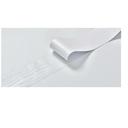 YZWHKJ Wandbordüre Selbstklebend Self Adhesive Heizleiste Wood Style Skirting Linie Haushaltswasserdichte Vinyl-dekorative Tapete Dekor Sticker Boden Abziehbilder(Wood White,10CM X 5M) von YZWHKJ