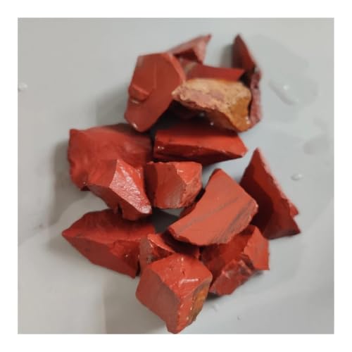 YZWRWRMKTB 100g 2-4cm Red Jasper Stone Specimens Raw Stone Home Decoration Stone von YZWRWRMKTB