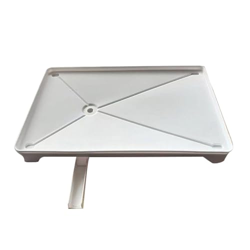 Kunststoff Auffangwanne, Rechteckig Abtropfschale, mit 360° Drehbarem Ablauf, Stabile Konstruktion, für Haushalt und Küche(White) von YZWZZXC