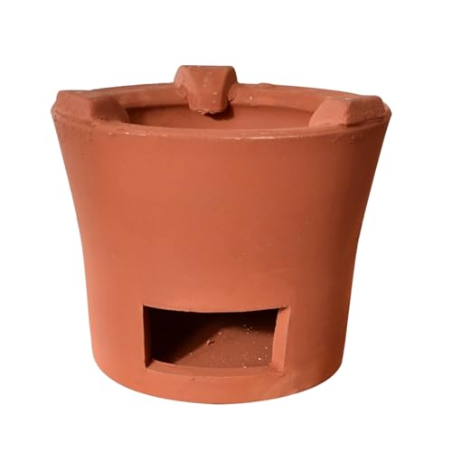 YZWZZXC Rotem Ton Holzkohleofen, Tragbarer Grillofen, Haushalt Lehmofen, Multifunktional, Camping-Grillwerkzeug, für Zuhause, Camping, Kochen von YZWZZXC