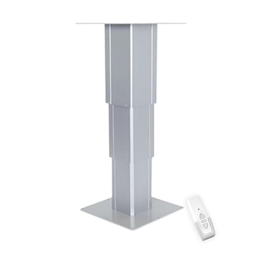 YZWZZXC Tischbein Klappbar, Tischbein Höhenverstellbar, Elektrisches Hubsäulensystem, mit Fernbedienung, Dreistufiges Design, für Wohnwagen, Yachten(Silver,83cm/32in) von YZWZZXC