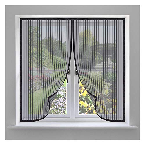 Moskitonetz Für Fenster,105x125cm Insektenschutz Magnetfenster,Polyester Moskitonetz für Fenster Fensternetz Magnetisch,Fliegengitter mit Magic Tape Moskitoschutz von YZXCMHJ