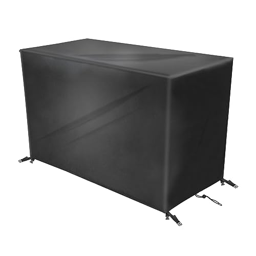 YZXCMHJ GartenmöBel Abdeckung Wasserdicht 120x60x75cm,Abdeckplane GartenmöBel,420d Oxford Gewebe Winterfest Schutzhülle GartenmöBel Rechteckig,Abdeckung für Gartentisch und MöBelsets,Schwarz von YZXCMHJ
