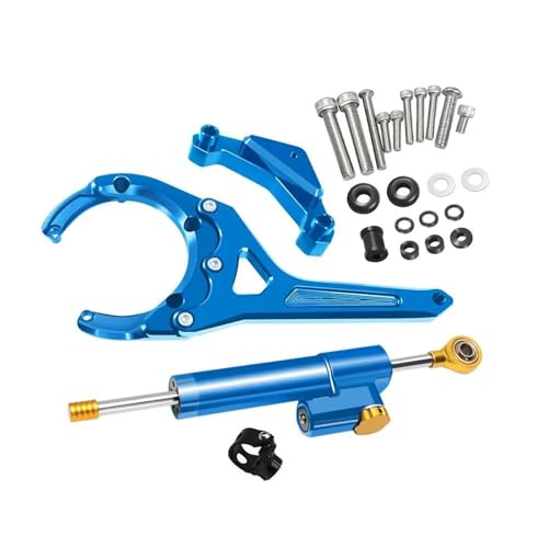 YZXOOP Halterung Für Motorrad-Lenkungsdämpfer-Stabilisator Für Suzuki GSX-S GSXS GSX S 1000GT 1000 GT 2022 2023 Montagehalterungssatz Lenkungsstabilisator-Montagehalterung(Blau 1) von YZXOOP