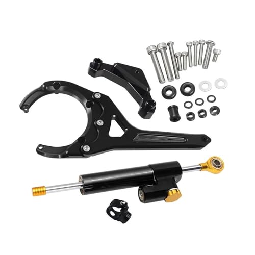 YZXOOP Halterung Für Motorrad-Lenkungsdämpfer-Stabilisator Für Suzuki GSX-S GSXS GSX S 1000GT 1000 GT 2022 2023 Montagehalterungssatz Lenkungsstabilisator-Montagehalterung(Schwarz 1) von YZXOOP
