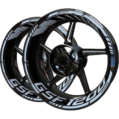 YZXOOP Motorrad-Radaufkleber, Felgenaufkleber Für Suzuki GSF1200 GSF 1200, Reflektierende Streifen, Felgenaufkleber Streifen Reflektierendes Aufkleberpapier(Farbe 4) von YZXOOP