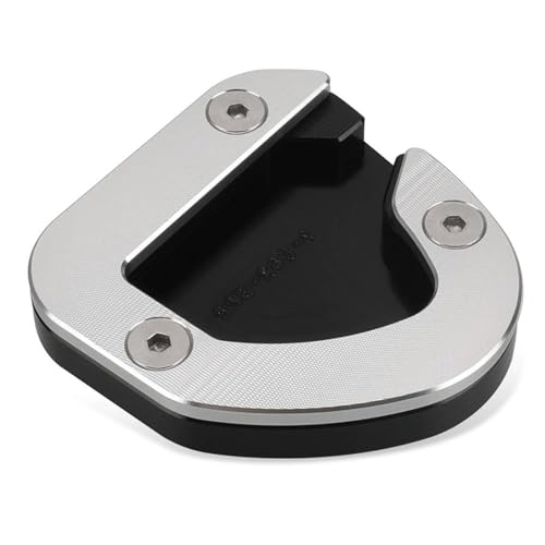 YZXOOP Seitenständer Verlängerung Motorrad-Seitenhalterungspolster, Ständerplatten-Verlängerungspolster Für Suzuki GSF1250 GSF1250S GSF1250S 1250 Bandit 2007-2016(Silver) von YZXOOP
