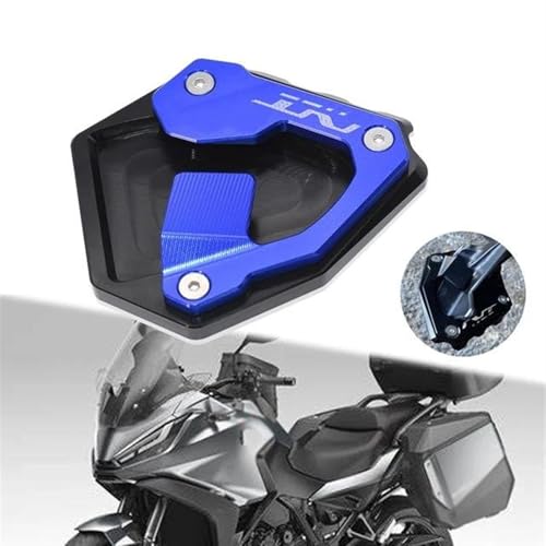 YZXOOP Ständerpolster Motorrad-Seitenständer-Fußstützpolster Für HO&NDA NT 1100 NT1100 Nt1100 Nt 1100 2021 2022 2023 Verlängerungsvergrößerungsfußplatte Teil(Blau) von YZXOOP
