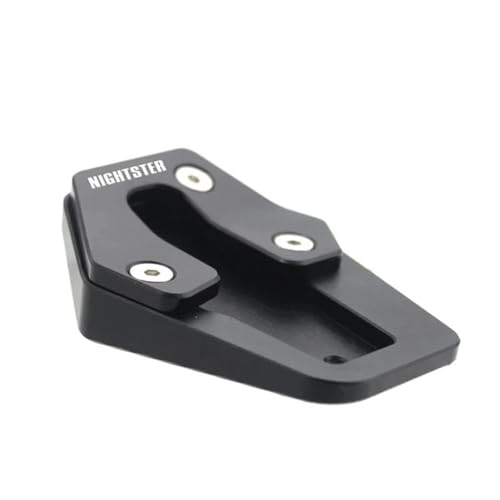 YZXOOP Ständerpolster Motorrad-Seitenständer-Fußstützpolster Für Harley Nightster 975 RH 975 RH975 2022 2023 2024, Verlängerung, Vergrößerte Fußplatte Teil(Schwarz) von YZXOOP