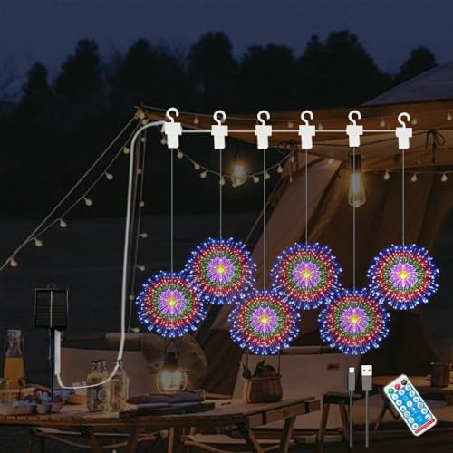 YZYOE 6-Pack LED Solar Bunte Gradient Feuerwerk Lichter im Freien mit Fernbedienung, Wasserdichte Solar&USB angetriebene Hof Atmosphäre dekorative Lichter,8 Modi DIY Pfad Licht. YZYOE 6-Pack LED Solar Bunte Gradient Feuerwerk Lichter im Freien mit Fernbedienung, Wasserdichte Solar&USB angetriebene Hof Atmosphäre dekorative Lichter,8 Modi DIY Pfad Licht. von YZYOE