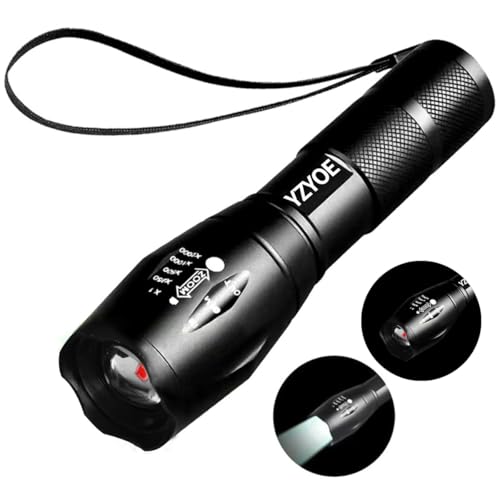 YZYOE Aufladbare 850NM Infrarot taktische Taschenlampe, 2-in-1 weißes Licht und LED Infrarot Jagd Licht, 2 Modi, Raccoon Jagd Lampe, Detektor, Nachtbeobachtung. von YZYOE