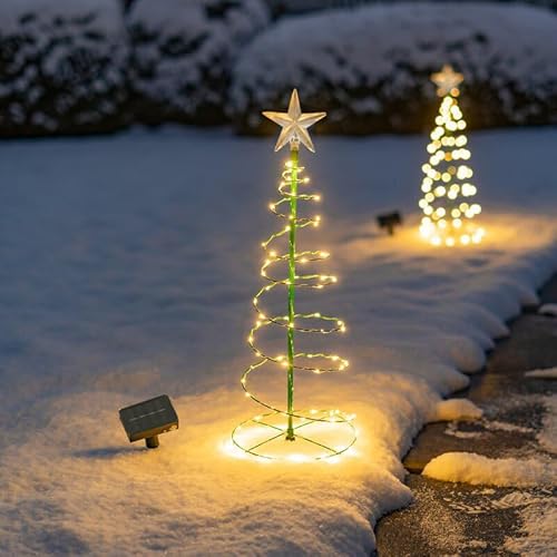 YZYOE LED Solar Powered Christmas Tree Warm Light, Floor to Ceiling Wrought Iron Outdoor Courtyard Decorative Landscape Street Light YZYOE LED Solar Powered Christmas Tree Warm Light, Floor to Ceiling Wrought Iron Outdoor Courtyard Decorative Landscape Street Light von YZYOE