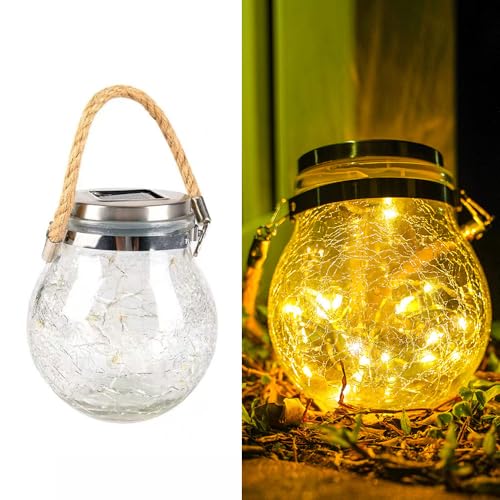 YZYOE LED Solar Wunsch Flasche Lichter, Innenhof Dekoration Glasflasche warmes Hängelampe Drahtlose Dämmerung bis Dämmerung wasserdichte Garten Straße Landschaftslampe. von YZYOE
