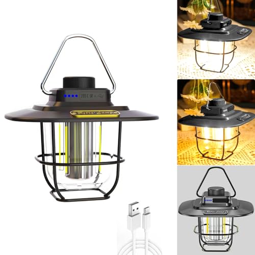 YZYOE Wiederaufladbare LED Outdoor Camping Licht, Multifunktionale tragbare Pferd Licht, Drehbare einstellbare Helligkeit und Beleuchtung, warmes weißes gelbes Licht und Bernstein. YZYOE Wiederaufladbare LED Outdoor Camping Licht, Multifunktionale tragbare Pferd Licht, Drehbare einstellbare Helligkeit und Beleuchtung, warmes weißes gelbes Licht und Bernstein. von YZYOE