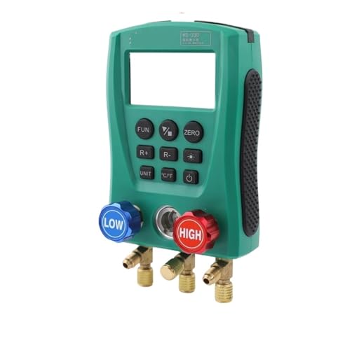 HS-330 Kälte-Vakuummeter Digitaler Verteiler HVAC-Klimaanlage Vakuumdruck-Temperaturmessgerät Tester(Only gauge no clamps) von YZZMY