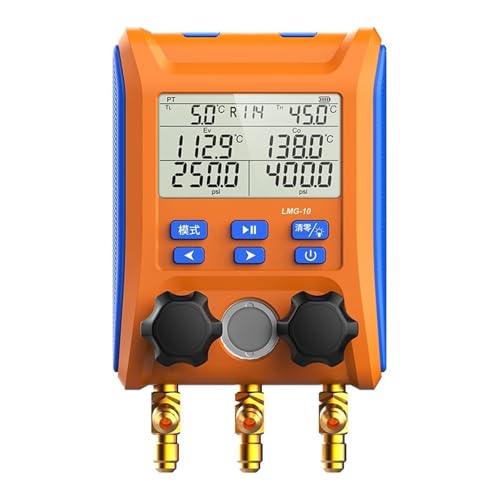 LMG-10 Digitales Manifold-Manometer Kältedruck- und Vakuumtemperaturmessgerät Klimaanlagenarmatur LMG-10 Digitales Manifold-Manometer Kältedruck- und Vakuumtemperaturmessgerät Klimaanlagenarmatur von YZZMY