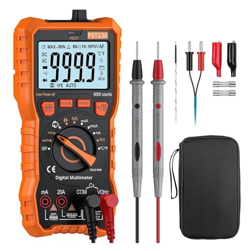Multimeter TRMS 6000 Counts Manueller Bereich Multimeter-Tester mit Gleich-/Wechselspannung, Gleich-/Wechselstrom, NCV, mit Stofftasche Multimeter TRMS 6000 Counts Manueller Bereich Multimeter-Tester mit Gleich-/Wechselspannung, Gleich-/Wechselstrom, NCV, mit Stofftasche von YZZMY