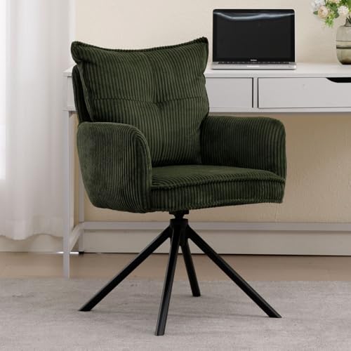 Ya-Home Modern Bürostuhl 360°Drehbar Schreibtischstuhl mit Armlehne Drehstuhl aus Kordsamt für Arbeitszimmer/Schlafzimmer, Grün Ya-Home Modern Bürostuhl 360°Drehbar Schreibtischstuhl mit Armlehne Drehstuhl aus Kordsamt für Arbeitszimmer/Schlafzimmer, Grün von Ya-Home