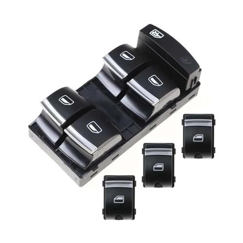 Ya Song Auto Elektrische Fensterheber Schalter 4F0959851H Kompatibel for Audi A3 8P A6 S6 RS6 C6 Q7 2004 2005 2006 2007 2008 2009 2010 2011 4F0959855B von Ya Song