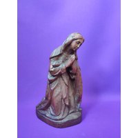 Betende Jungfrau Maria Auf Holz, Einzigartige Vintage-Bürodekoration, Hochzeitsgeschenk, Religiöses Geschenk, Weihnachtsgeschenk, Dekoration von YaKuzolaDesign