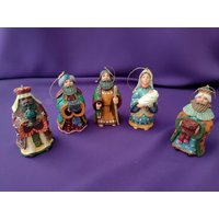 Lebendige Krippe, Weihnachtsdekoration, Vintage-stück, Lebendige Farben, Ausgezeichnetes Weihnachtsgeschenk, Christliche Traditionen von YaKuzolaDesign