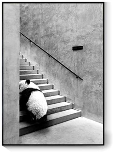 YaShengZhuangShi Drucke für Wände 40x60cm kein Rahmen Nordic Schwarz-Weiß-Tier Panda Zebra Korridor Bild Wand Poster Malerei Kunst Home Decor von YaShengZhuangShi