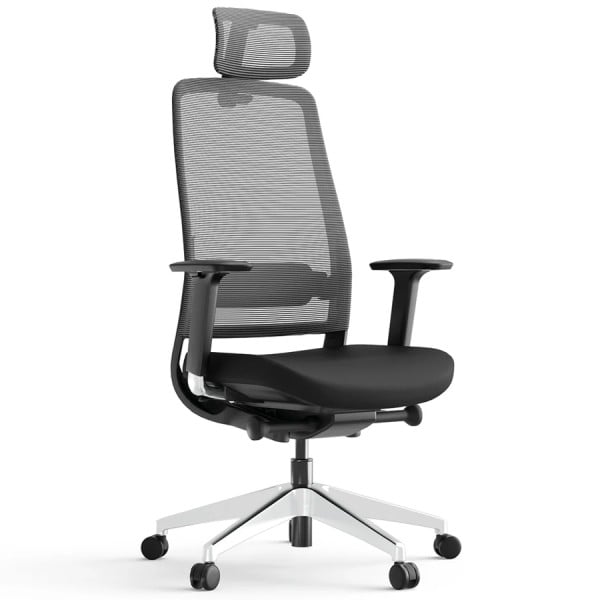 Yaasa Chair Expert Bürostuhl | Netzrücken | 4D-Armlehnen | Kopfstütze | schwarz von Yaasa