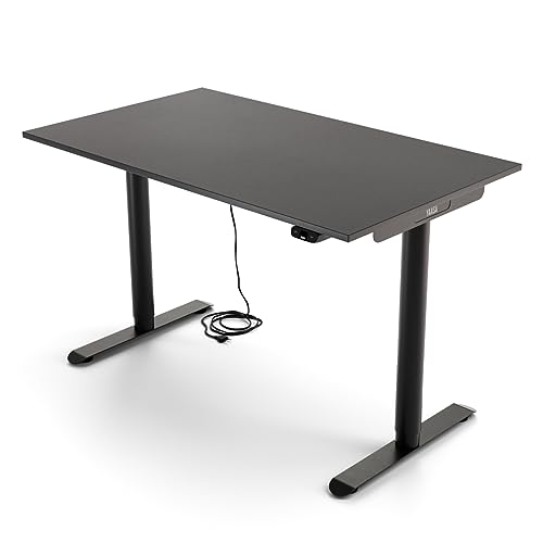 Yaasa Desk Basic S Kinderschreibtisch Höhenverstellbar, 120x70 cm, Schwarz, inkl. Tastensperre und USB-Ladeanschluss, Mitwachsender Schreibtisch von Yaasa