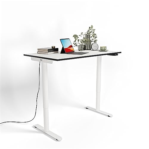 Yaasa Desk Basic S Kinderschreibtisch Höhenverstellbar, 120x70 cm, Weiß, inkl. Tastensperre und USB-Ladeanschluss, Mitwachsender Schreibtisch von Yaasa