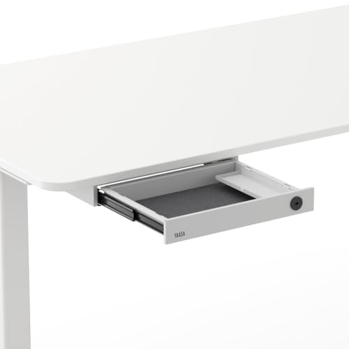 Yaasa Desk Drawer Desk Drawer, Black - Lockable Base Drawer A4 Desk with Felt and Pen Inlay - 5 kg Load Capacity - Drawer Box, Desk Base von Yaasa