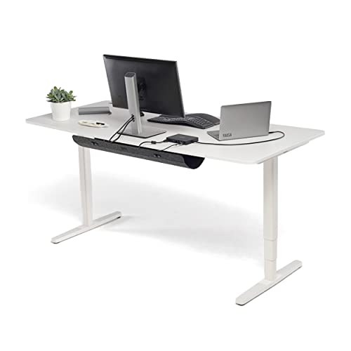 Yaasa Desk Pro 2 Elektrisch Höhenverstellbarer Schreibtisch, 140 x 75 cm, Off-White, mit Speicherfunktion und Kollisionssensor von Yaasa