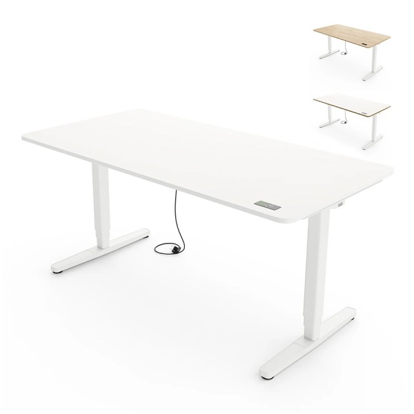 Yaasa Desk Pro Schreibtisch | Gestell weiß | el. höhenverstellbar | Konfigurator von Yaasa
