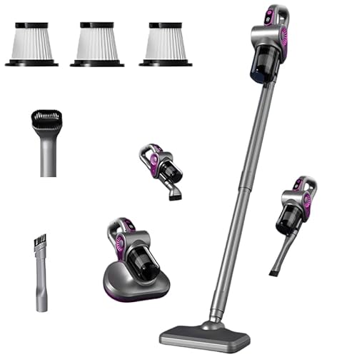 Yaasier Akku Staubsauger mit Milbenentfernung, 4 in 1 Staubsauger Kabellos mit Wischfunktion, Stabstaubsauger beutellos für Zuhause, für Hartböden Teppich Tierhaare und Auto von Yaasier