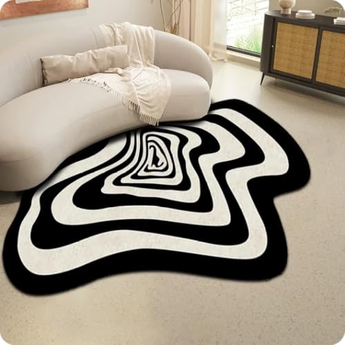 Mode Unregelmäßig Wohnzimmer Teppich Home Dekoration Teppich Nachttisch Fußmatte Große Schlafzimmer Teppich 120x160cm von Yaaxinb