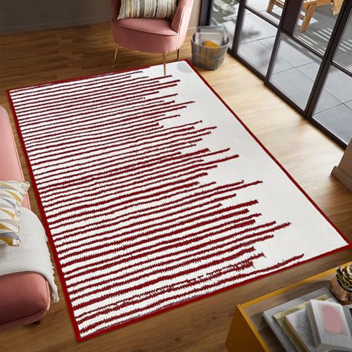 Teppiche Wohnzimmer Esszimmer Schlafzimmer Moderne Wohnung TeppichgeModernes Streifendesign für den Innenbereich zeitgenössisch gestreift Rot The Carpet Teppiche Wohnzimmer Esszimmer Schlafzimmer Moderne Wohnung TeppichgeModernes Streifendesign für den Innenbereich zeitgenössisch gestreift Rot The Carpet von Yaaxinb