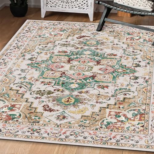 Yaaxinb Home Moderner Teppich Soft Washable ovaler Teppich beige braun abstrakte Linien Teppiche für Wohnzimmer Schlafzimmer Küchenstuhl Matte 180 x 280 cm von Yaaxinb