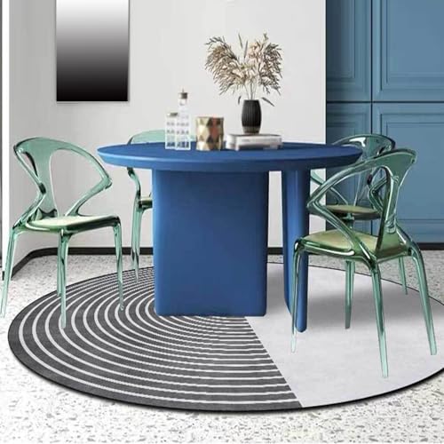 Yaaxinb Teppich Rund, 200 cm, Kurzflor Teppiche Modern Designer Flur Schlafzimmer Küche Wohnzimmer, Grau Weiß Schwarz Modern Dekorativer Teppich Unter Dem Tisch,Grau, Yaaxinb Teppich Rund, 200 cm, Kurzflor Teppiche Modern Designer Flur Schlafzimmer Küche Wohnzimmer, Grau Weiß Schwarz Modern Dekorativer Teppich Unter Dem Tisch,Grau, von Yaaxinb