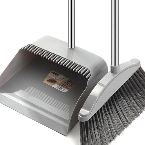 Yabauuop Besen Mit Dustpan Combo -Set - Aufrechte Verstellbare Besen Und Staubpanen Mit 35 -Zoll -Langgriff - Staubpan Und Bürstenset, Besen Und Staubpanen Für Zuhause, Reinigungsmittel von Yabauuop