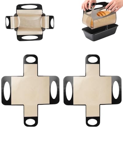 2 Stück Silikon Backmatte für Oven, Backmatte Brot, Wiederverwendbare Backunterlage Silikon für Teig von Yabound