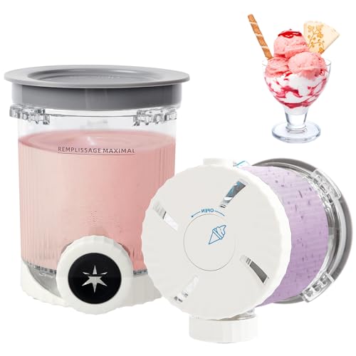 2er-Pack Behälter für Ninja Creami Swirl Pints ​​​​​​und Deckel, Eisbehälter Kompatibel NC700 701 NC701Q CN701CO Ninja Creami Swirl Pints, BPA-frei und Spülmaschinenfest von Yabound