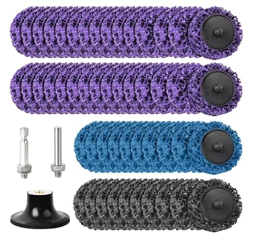 50 Stück CSD Scheibe Schleifscheibe, 50mm Grobreinigungsscheibe, Bohrmaschine Schleifscheibe, Reinigungsscheibe Set Scheiben-Pad-Halter und Verbindungsstange, für Entrosten oder Polieren 50 Stück CSD Scheibe Schleifscheibe, 50mm Grobreinigungsscheibe, Bohrmaschine Schleifscheibe, Reinigungsscheibe Set Scheiben-Pad-Halter und Verbindungsstange, für Entrosten oder Polieren von Yabound