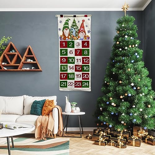 Adventskalender zum Befüllen Stoff 2025, Adventskalender zum Befüllen Wiederverwendbar mit 24 Stoffbeutel, Weihnachtskalender zum Aufhängen zum Weihnachtsdeko Adventskalender zum Befüllen Stoff 2025, Adventskalender zum Befüllen Wiederverwendbar mit 24 Stoffbeutel, Weihnachtskalender zum Aufhängen zum Weihnachtsdeko von Yabound